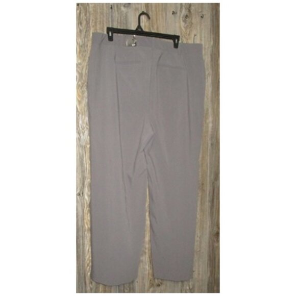 New Torrid Structured Wide Leg Pants Stretch Waist Trouser Pockets Grey Size 22R - Picture 2 of 11